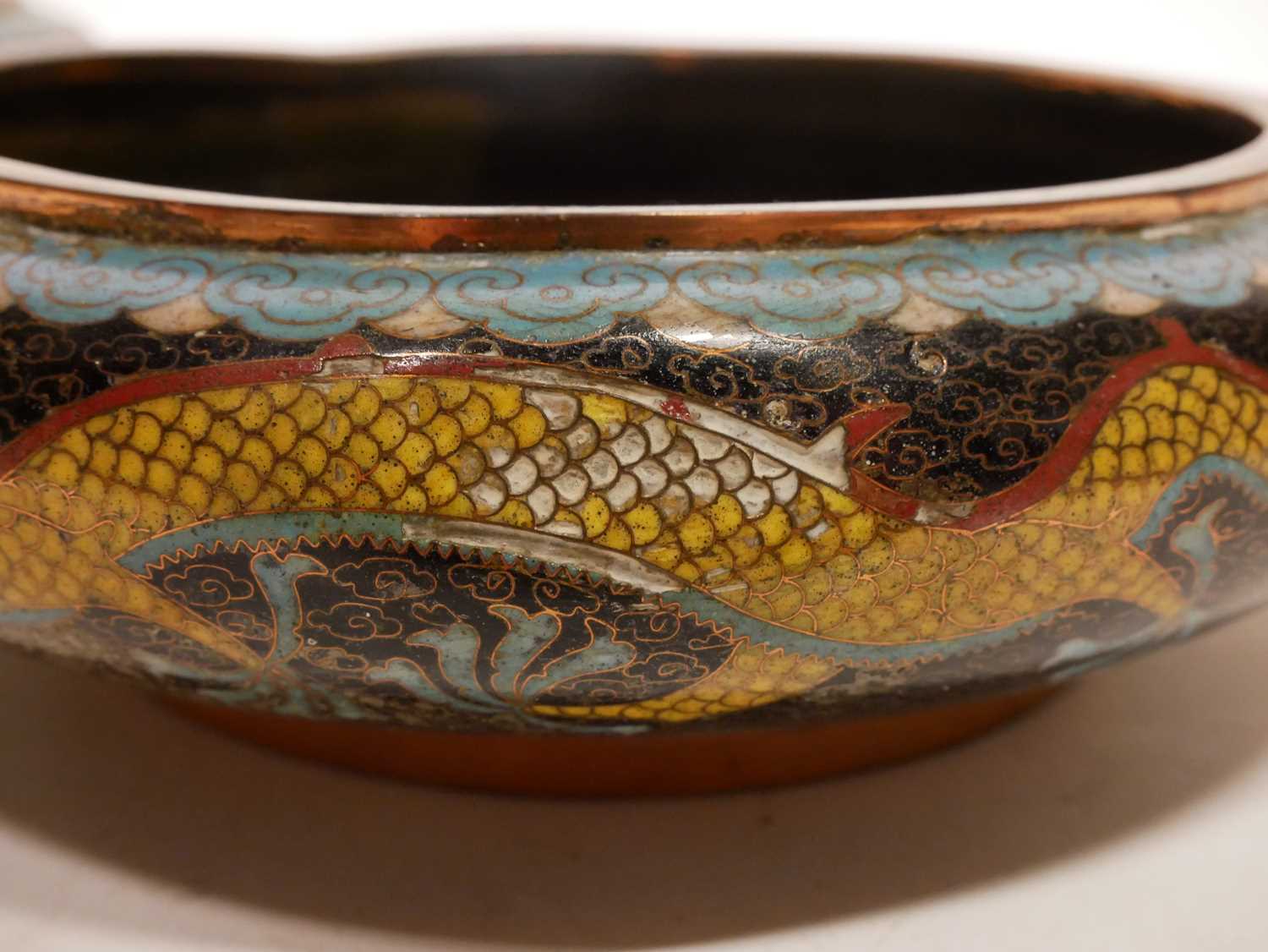 Pair of Chinese Cloisonne Enamel Bowls - Image 7 of 9