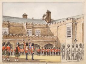 Graham Clilverd (British 1883-1959) "St. James Palace, Changing the Guard"