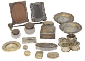 A selection of silver and silver plated items,