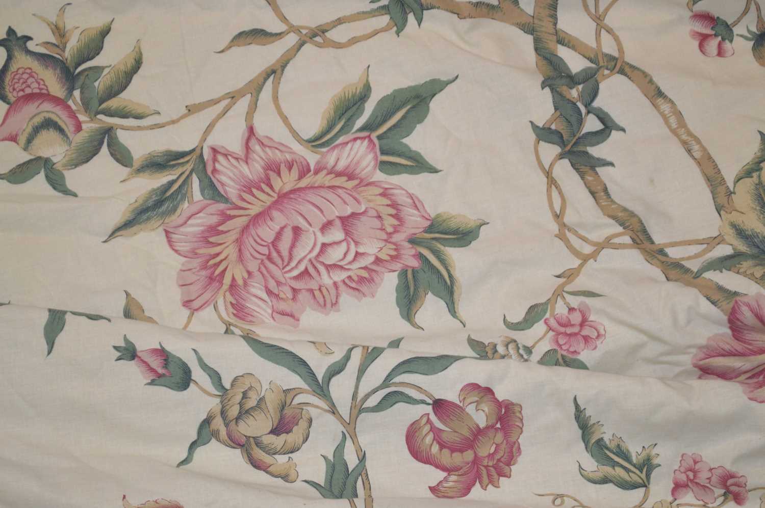 Assortment of Mid 20th Century Glazed Chintz Curtains - Image 10 of 14