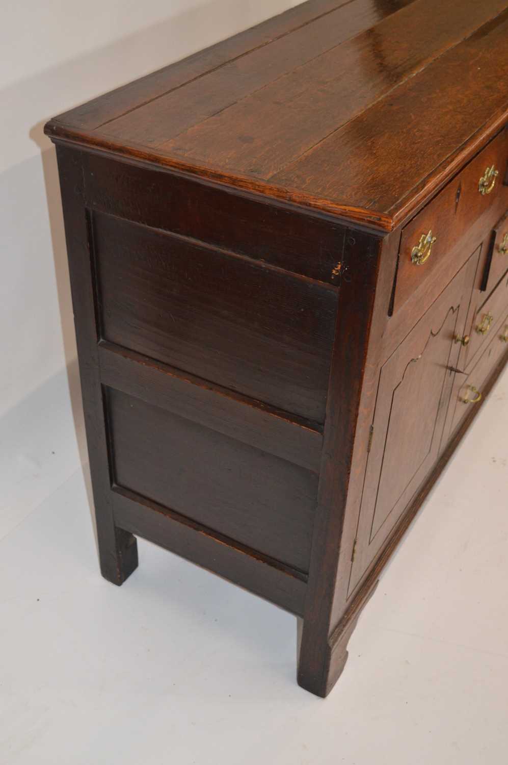 George III Oak Dresser Base - Image 5 of 12