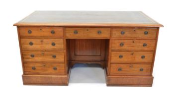 Edwardian Mahogany Twin Pedestal Desk