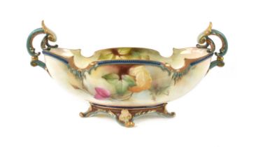 Royal Worcester Hadley Ware Centre Bowl Painted by Ambrose Hood