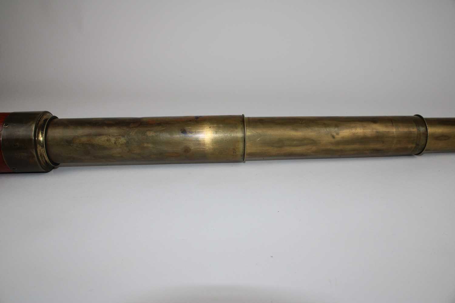 Mahogany and Brass Three-Draw Telescope - Image 9 of 10