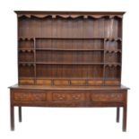 George III Oak and Mahogany Cross-Banded Dresser