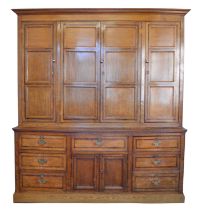 George III Oak and Mahogany Cross-Banded Housekeepers Cupboard