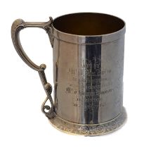 A Victorian silver tankard,