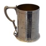 A Victorian silver tankard,