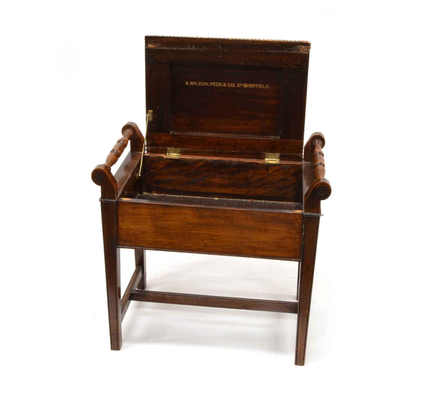 Victorian Mahogany Piano Stool A. Wilson Peck & Co., Ltd., Sheffield - Image 2 of 4