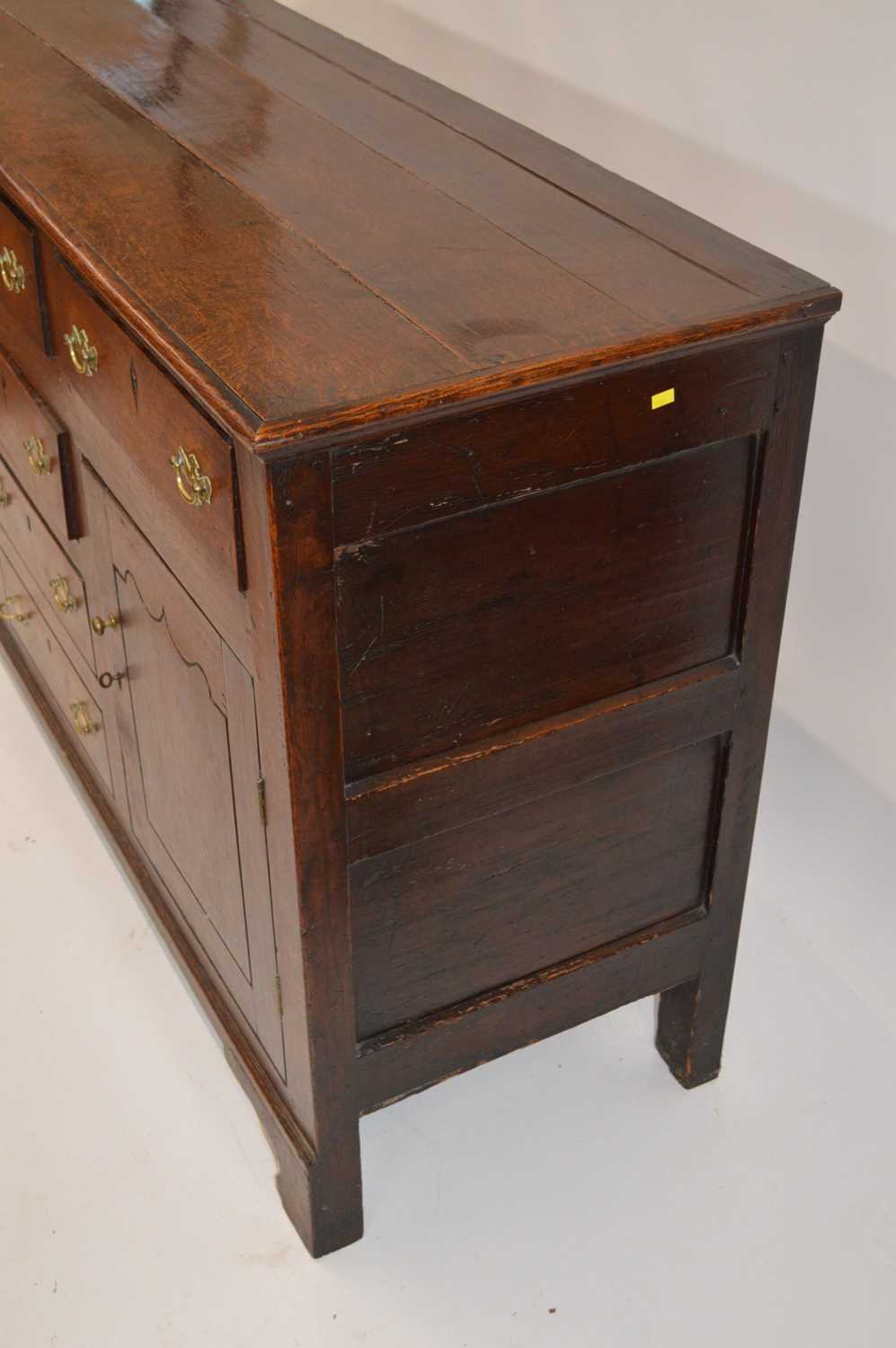 George III Oak Dresser Base - Image 6 of 12