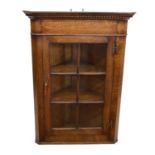 Late 19th Century glazed corner cupboard