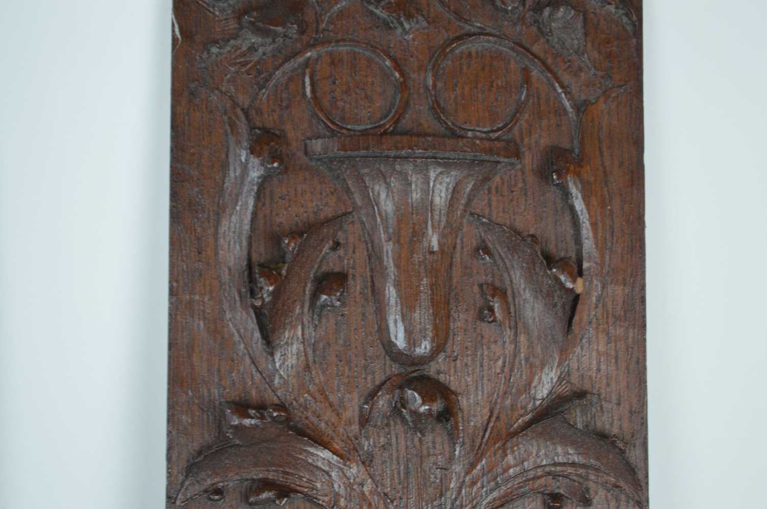 Two Rectangular Gothic Carved Oak Wall Panels - Image 4 of 9