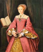 After William Scrots (British fl. 1537-1553) "Elizabeth I as a Princess"