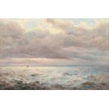 James Alfred Aitken A.H.R.A., R.S.W. (British 1846-1897) Seascape with boats