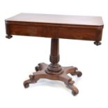 William IV Mahogany Fold-Over Tea Table