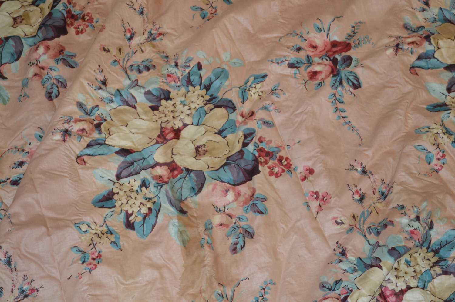 Assortment of Mid 20th Century Glazed Chintz Curtains - Image 5 of 14