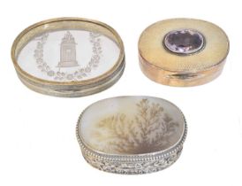 Three snuff boxes,