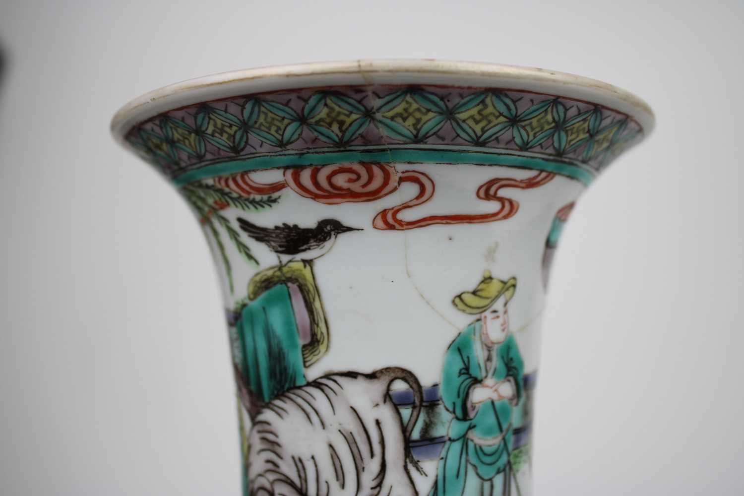 Chinese Famille Verte "Gu" Vase - Image 8 of 11