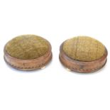 Pair of 19th Century Inlaid Circular Footstools