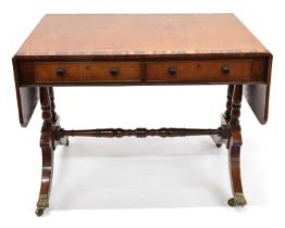 Early 19th Century Regency Mahogany and Coromandel Cross-Banded Sofa Table
