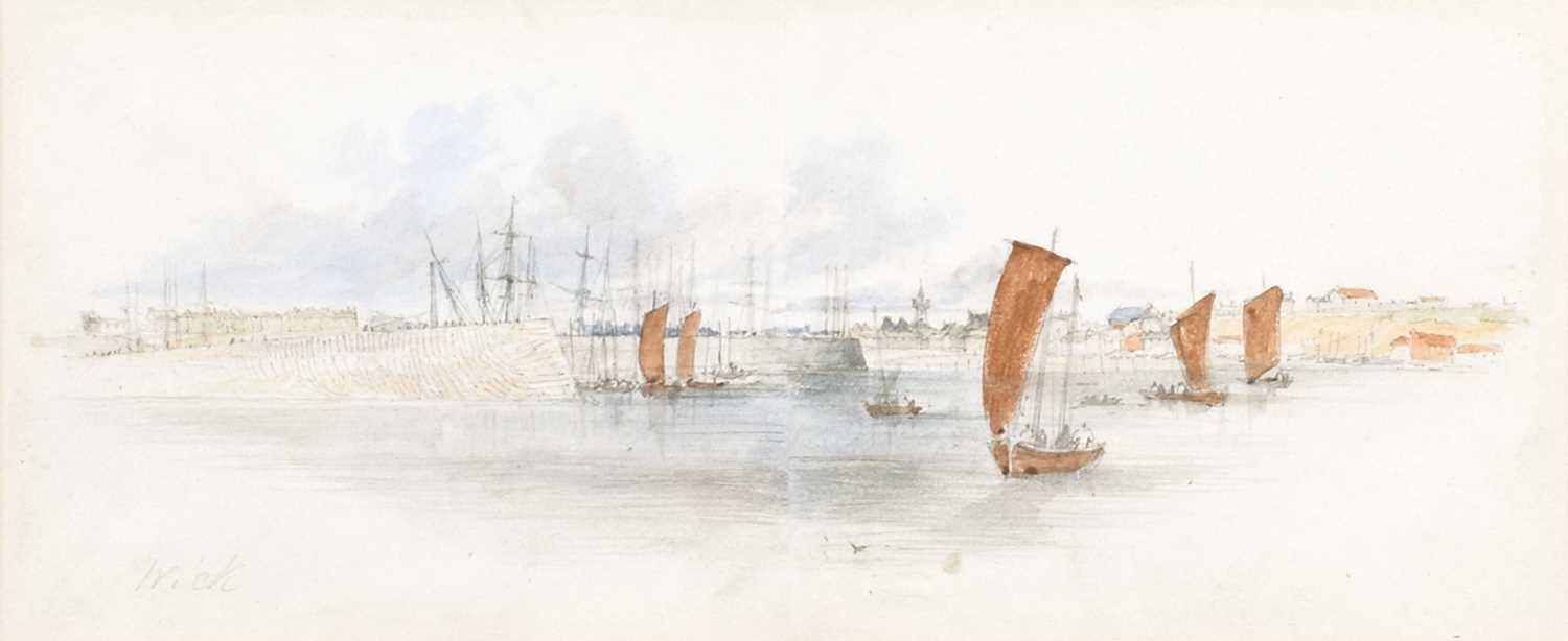 Myles Birket Foster (British 1825-1899) "Wick Harbour"