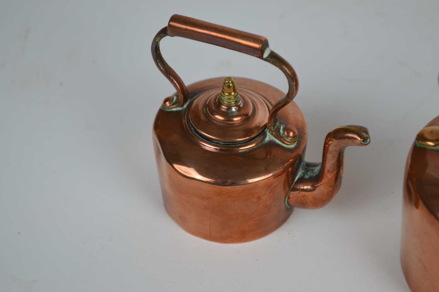 Matched Set of Four Graduated Miniature Copper Kettles - Image 2 of 5