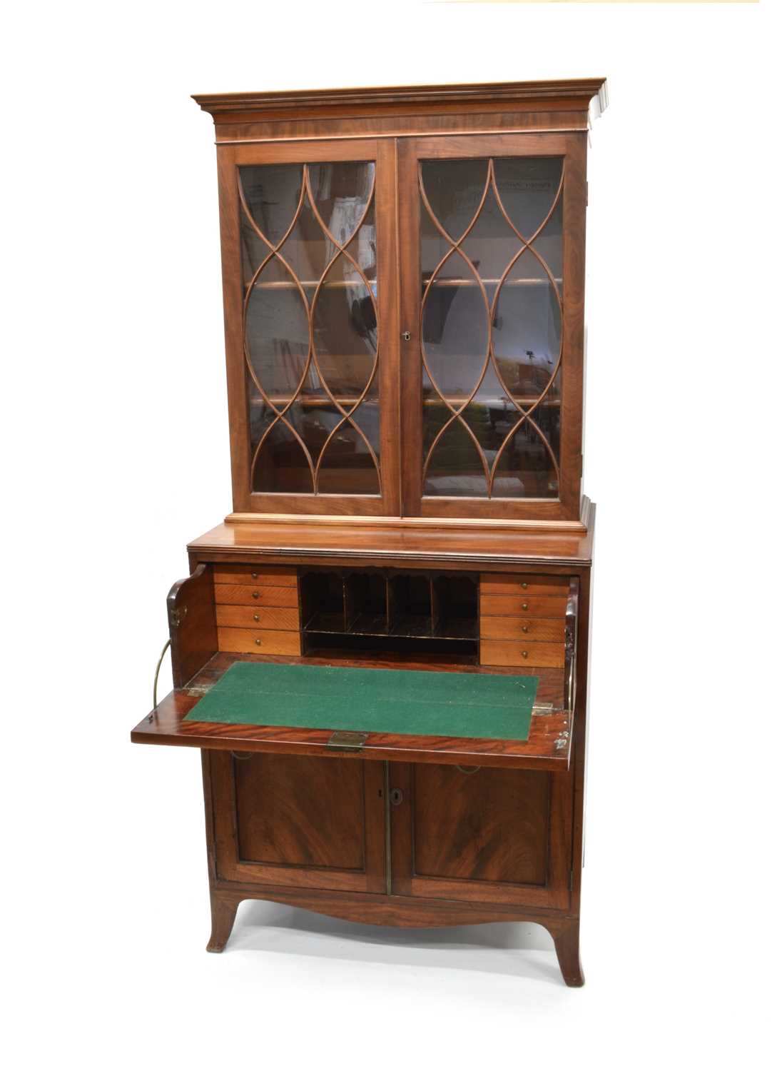 Early 19th Century Mahogany Secretaire Bookcase