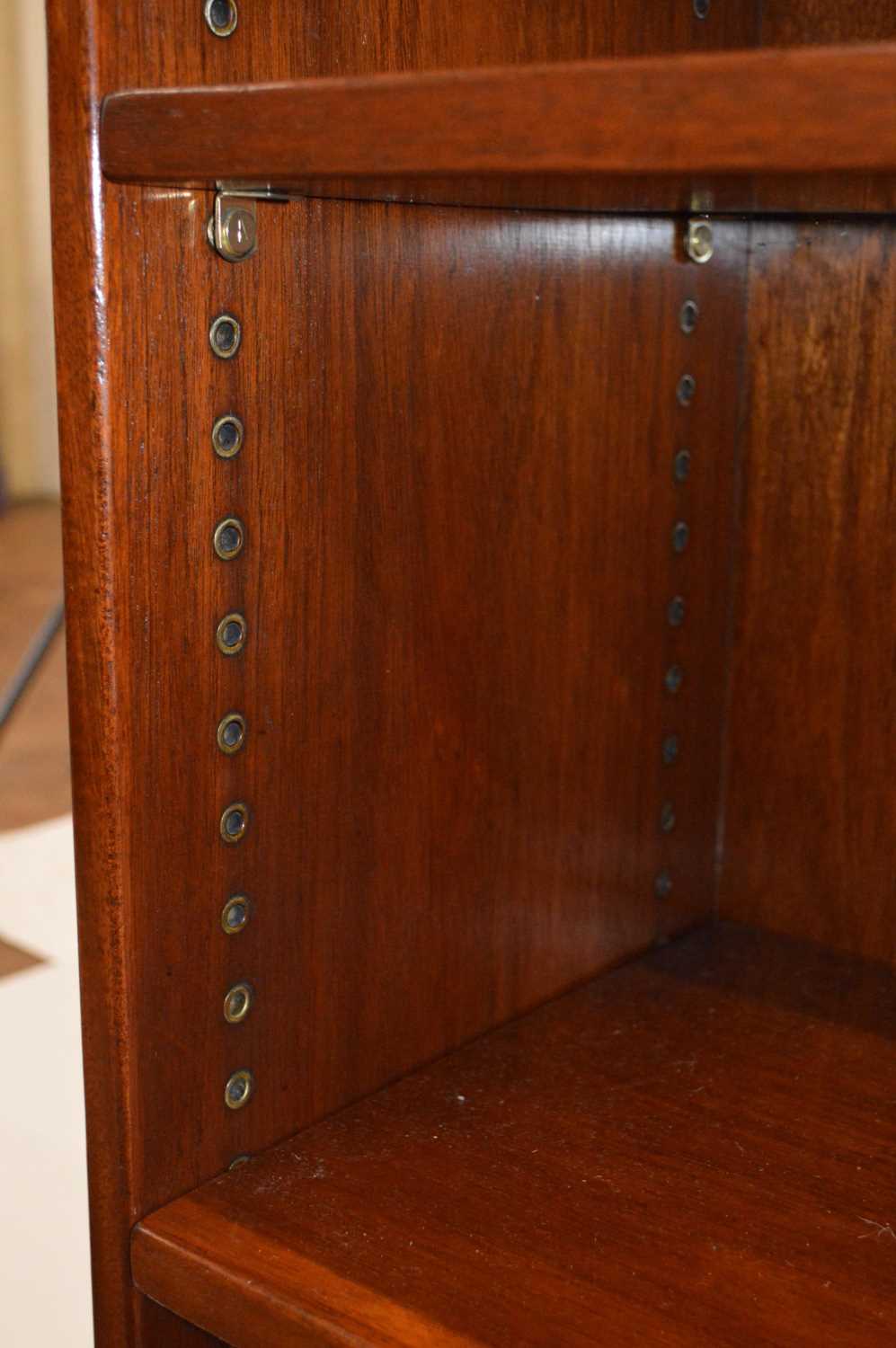 Kennedy Military Campaign Style Mahogany and Brass Mounted Open Bookcase - Image 3 of 4