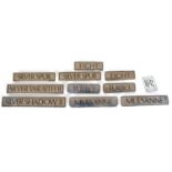 Ten Rolls Royce and Bentley Nameplates or Name Badges