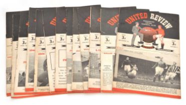 Manchester United Home Football programmes from the 1949-1950 season