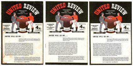 Manchester United Programmes Relating to the Munich Air Disaster 1958