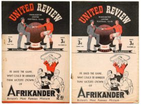 Manchester United Home Programmes from the 1946-1947 Season