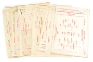 Manchester United Single Sheet Reserve Match Programmes c.1956-1961
