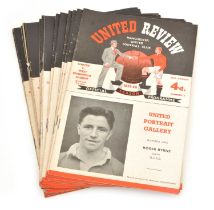 Manchester United Home Programmes from the 1955-1956 season