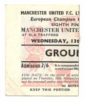 Manchester United v Dukla Prague European Cup Ticket