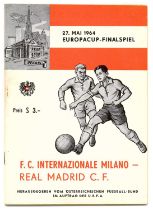 Inter Milan v Real Madrid 27th May 1964 European Cup Final Programme