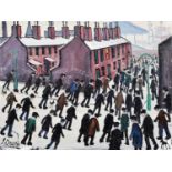 James Downie (British 1949-) "Going to the Match, Maine Road"