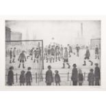 L.S. Lowry R.A. (British 1887-1976) "The Football Match"