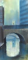 Tom Brown (British 1933-2017) "Blackfriars Bridge"