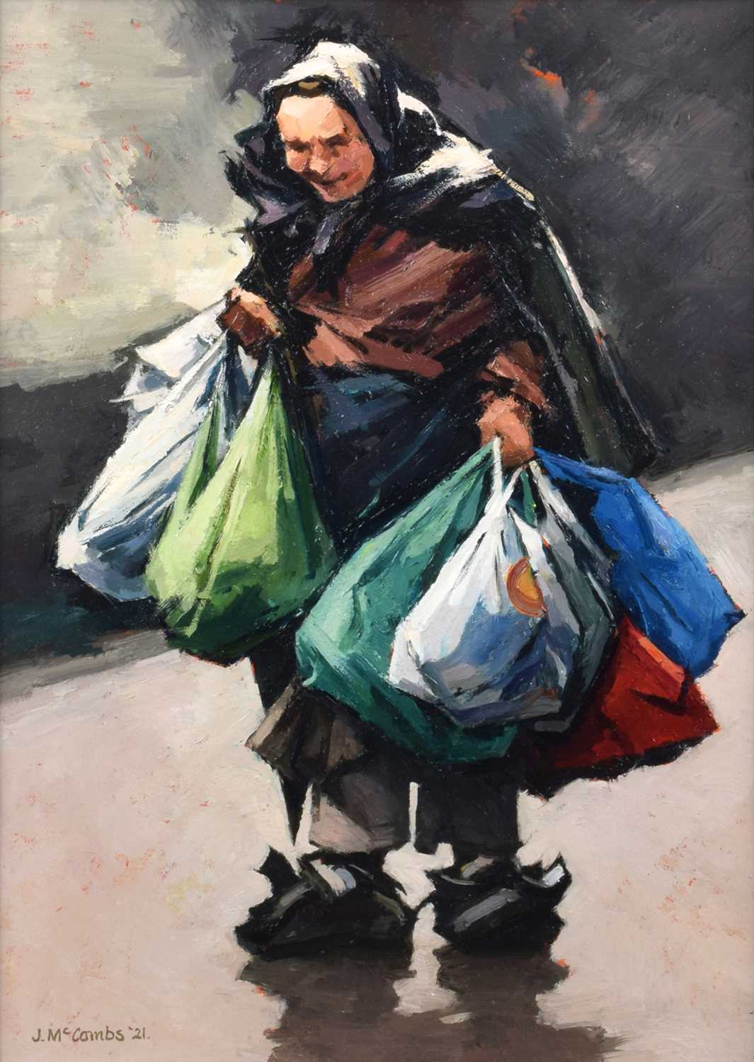 John McCombs R.O.I., R.B.A. (British 1943-) "Vagrant Series (Bag Lady)"