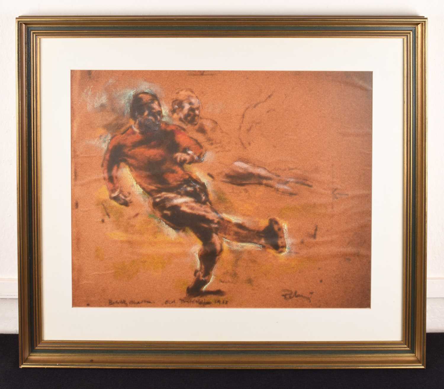 Harold Riley (British 1934-2023) "Bobby Charlton, Old Trafford 1968" - Image 2 of 2