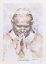 Harold Riley (British 1934-2023) "Pope John Paul II"