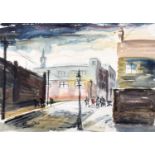 William Turner F.R.S.A., R.Cam.A. (British 1920-2013) "Street Scene"