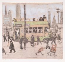 Harold Riley (British 1934-2023) "Bus Terminus"