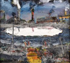 William Turner F.R.S.A., R.Cam.A. (British 1920-2013) "Night Pool"