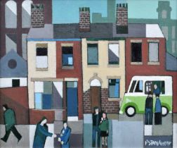 Peter Stanaway (British 1943-) "The Ice Cream Van, Manchester"