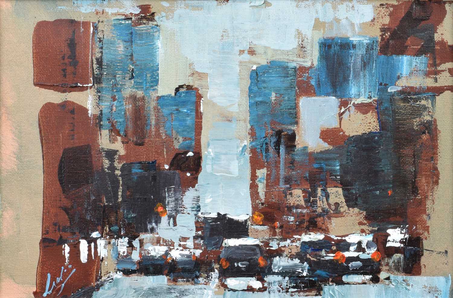 David Coulter (British 20th/21st century) "Cityscape"