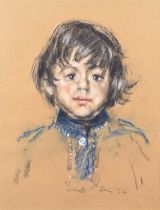 Harold Riley (British 1934-2023) Portrait of a boy