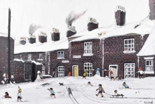 Terry Allen (British 1950-) "George's Road, Stockport 1958"