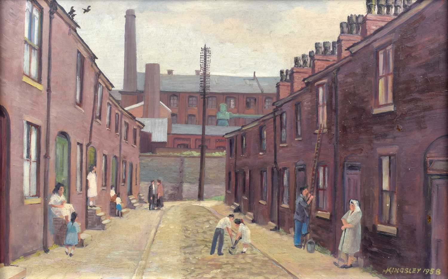 Harry Kingsley (British 1914-1998) "Aqueduct St., Manchester"